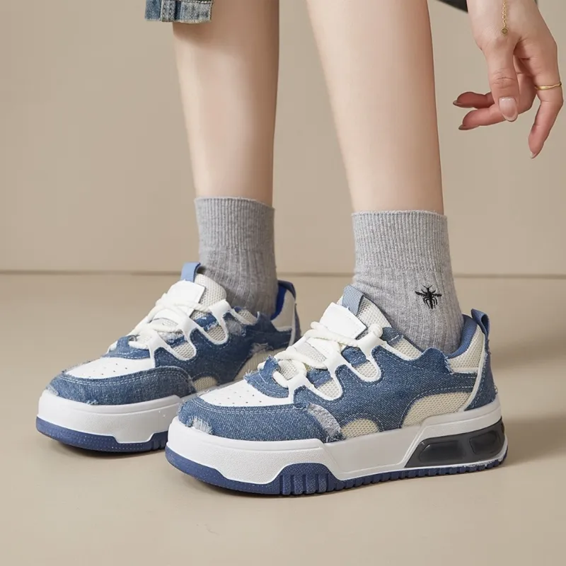 CLEARTASTE Low Top Casual Shoes Women's Blue-2