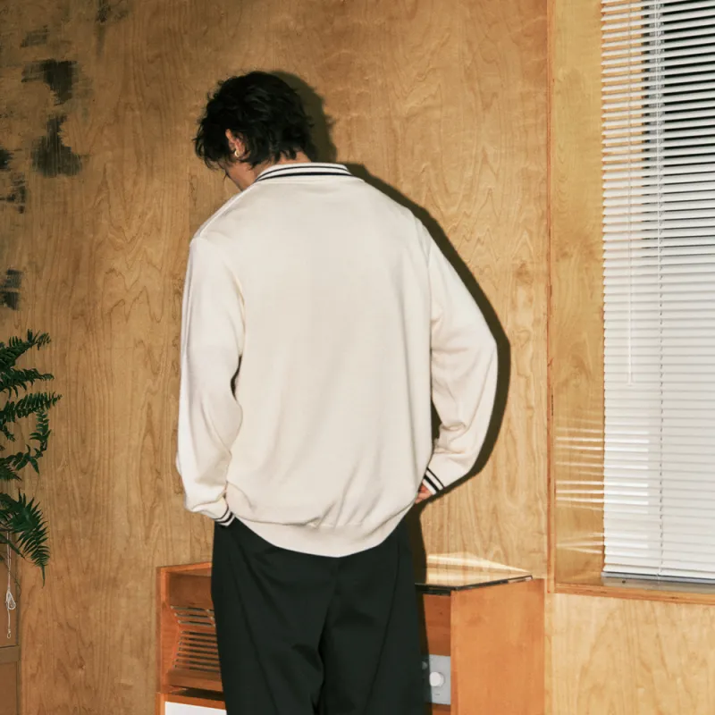 MATCHA STORY College Series Sweater Unisex Ecru-2