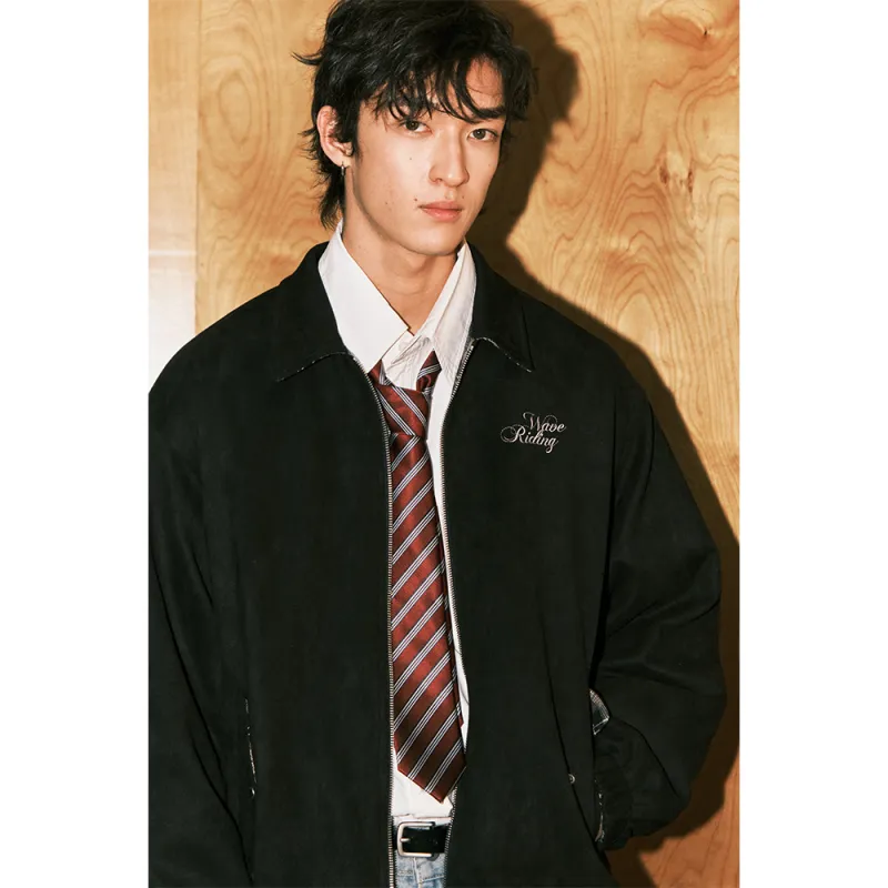 MATCHA STORY College Series Jackets Coats Unisex Black-4