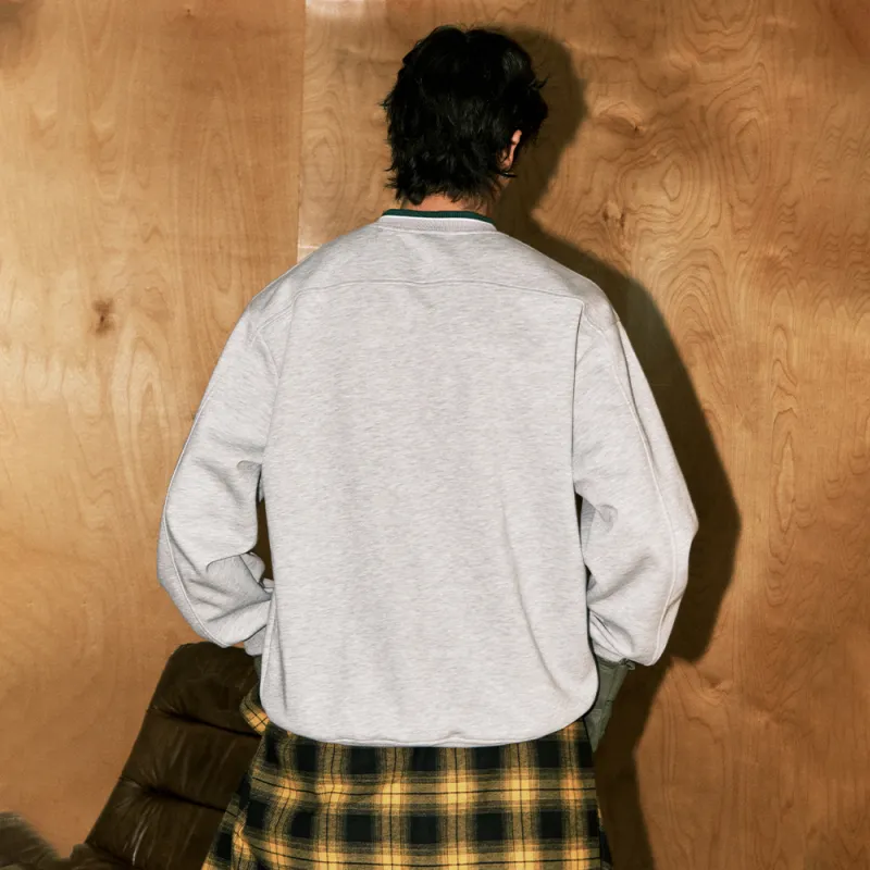 MATCHA STORY College Series Sweatshirt Unisex Light Gray-2