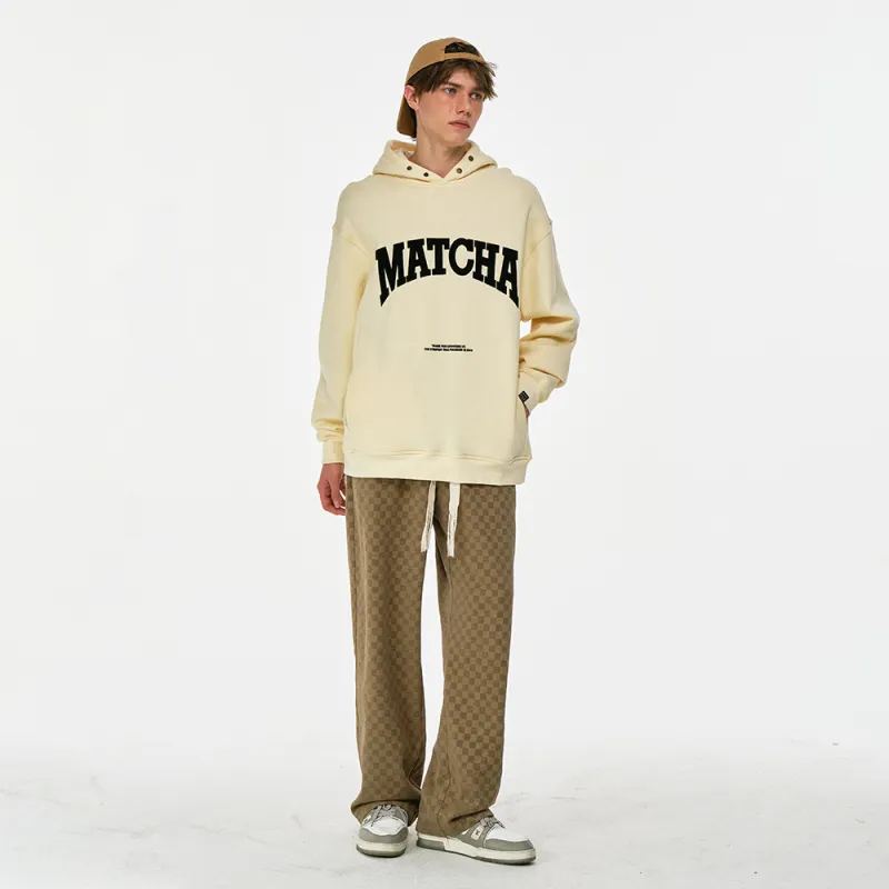 MATCHA STORY College Series Casual Pants Unisex Coffee Plaid-3