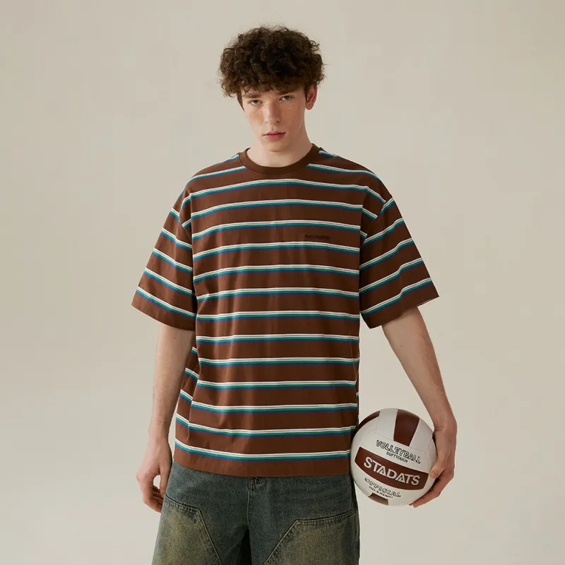 MATCHA STORY T Shirt Unisex Coffee Stripes-2