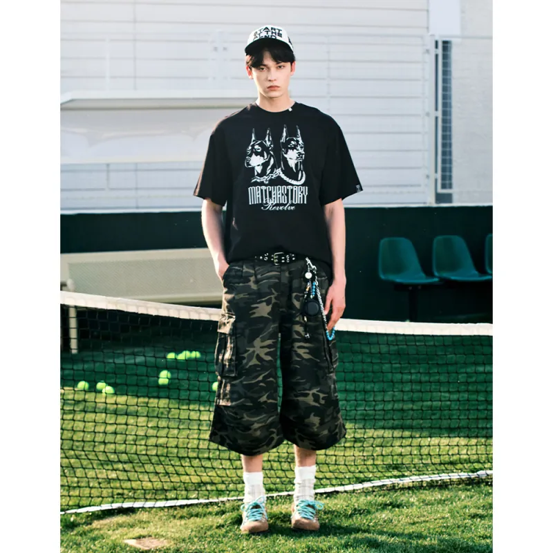 MATCHA STORY College Series T Shirt Unisex Black-5