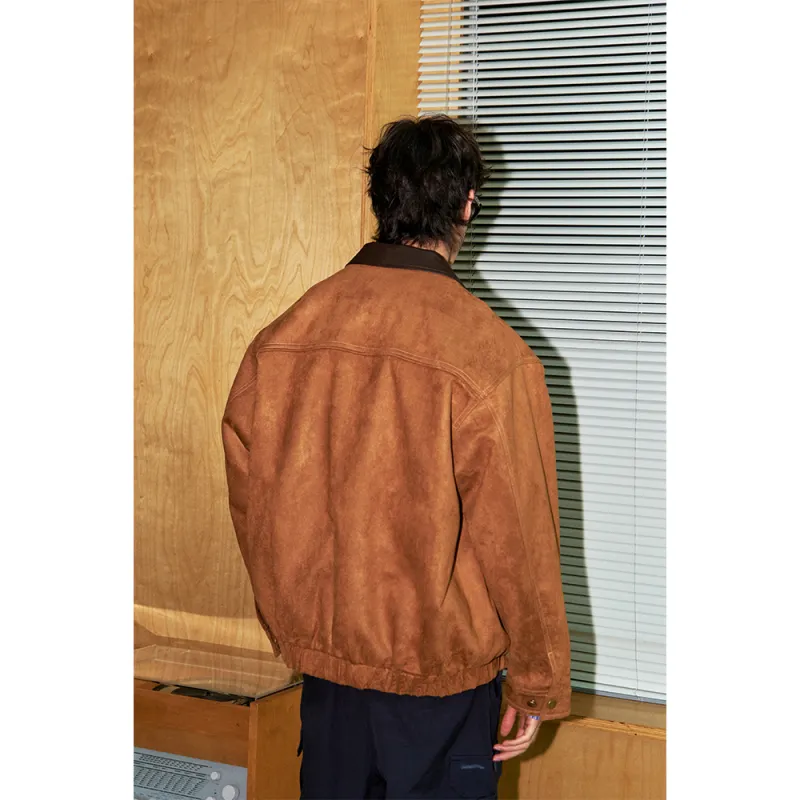 MATCHA STORY College Series Jackets Coats Unisex Brown-2