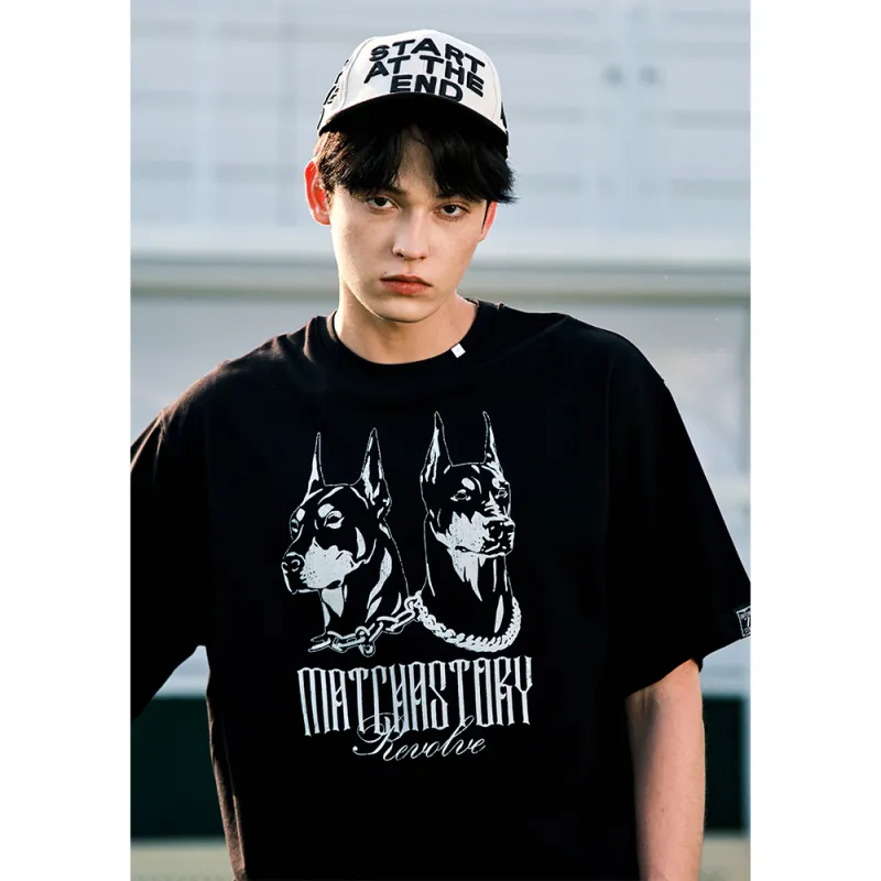 MATCHA STORY College Series T Shirt Unisex Black-2