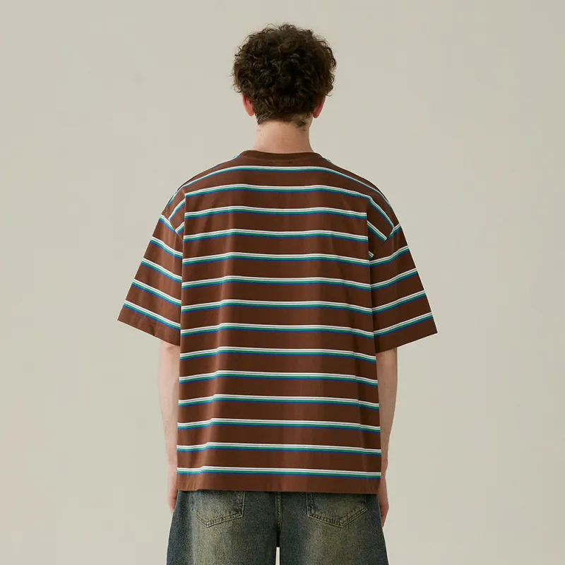 MATCHA STORY T Shirt Unisex Coffee Stripes-4