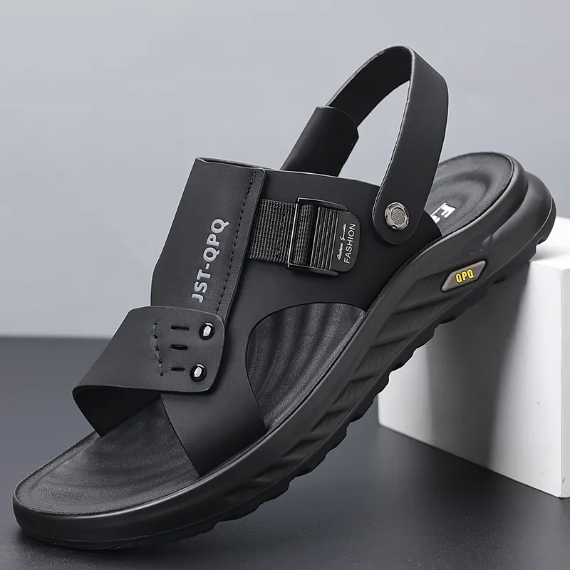 Bindu Beach Sandals Men Black/Gray-1