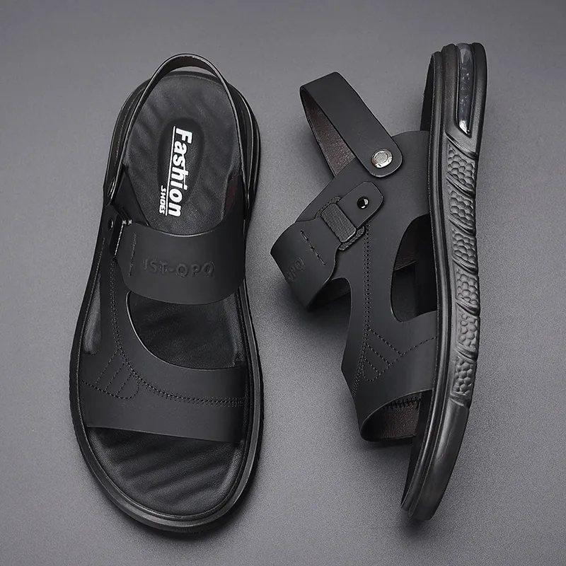Bindu Beach Sandals Men Black, Brown-4