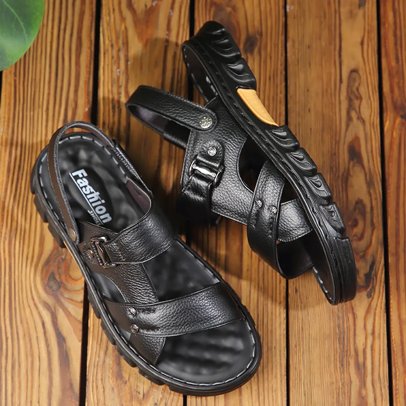 Bindu Beach Sandals Men Black/Brown-2