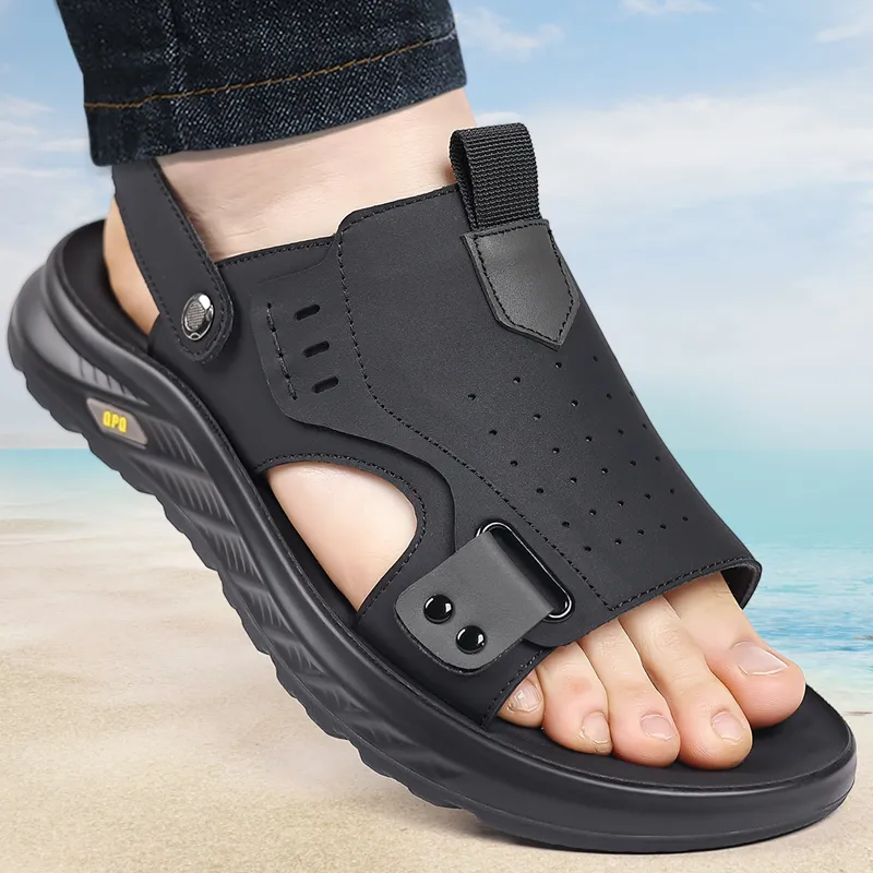Bindu Beach Sandals Men Gray-5