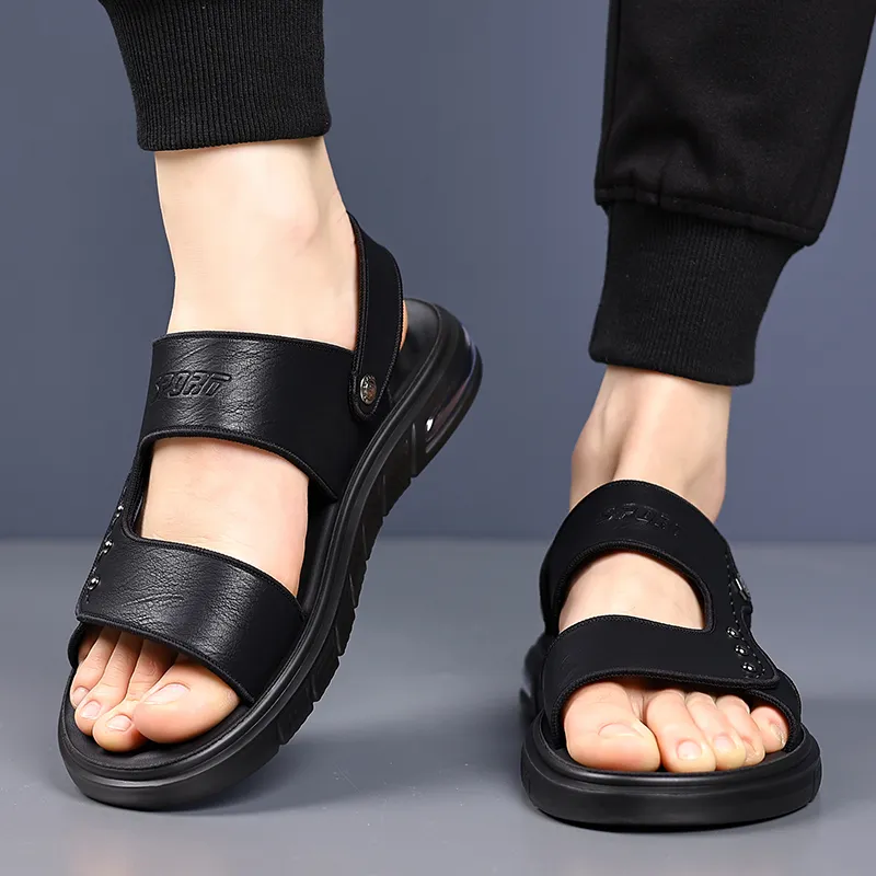 Bindu Beach Sandals Men Black/Gray-1