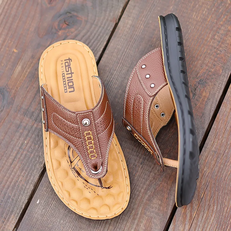 Bindu Slip Resistant Abrasion Resistant Flip Flops Men's-6