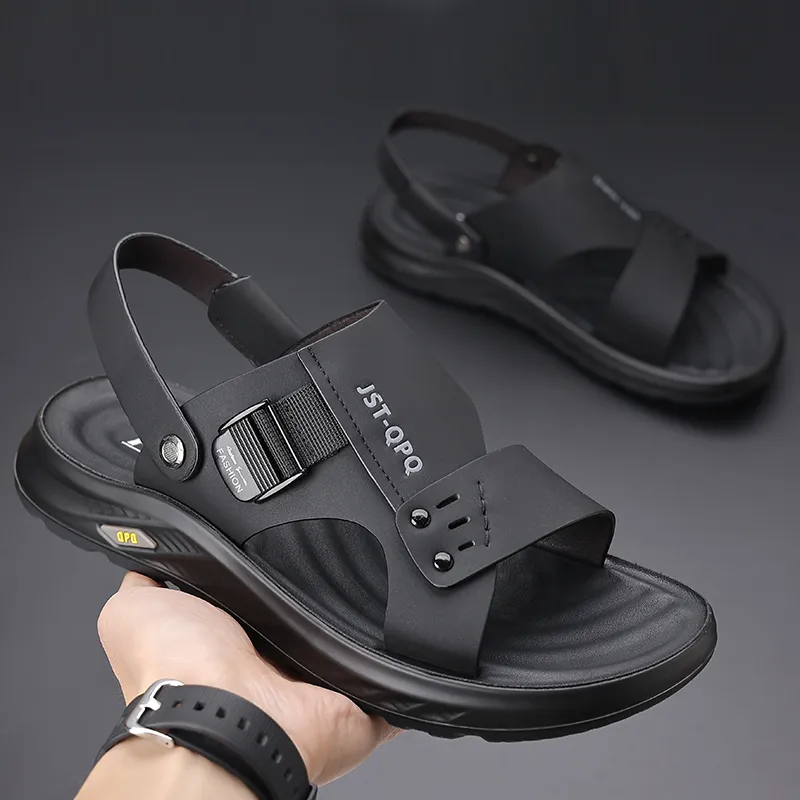 Bindu Beach Sandals Men Black/Gray-2