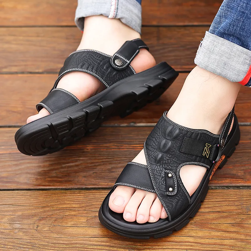 Bindu Beach Sandals Men Black/Brown-4