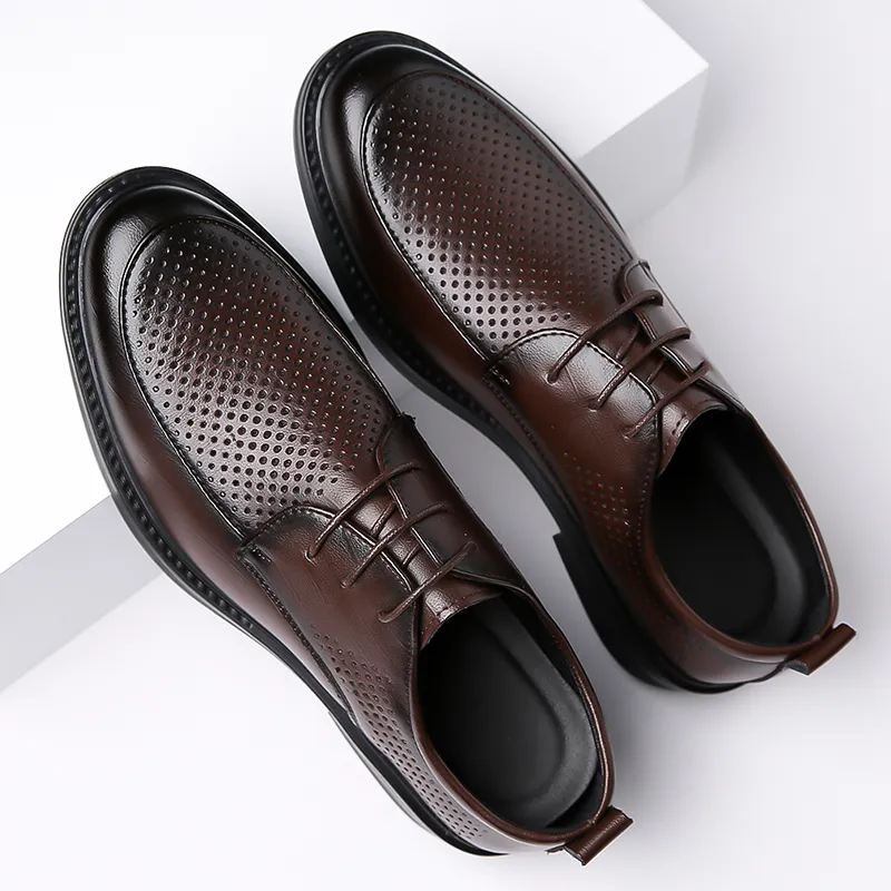 Bindu Dress Shoes Men Low Top Black/Brown-9