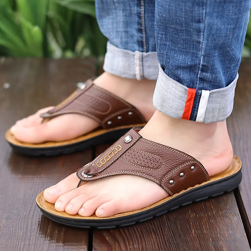 Bindu Slip Resistant Abrasion Resistant Flip Flops Men's-9