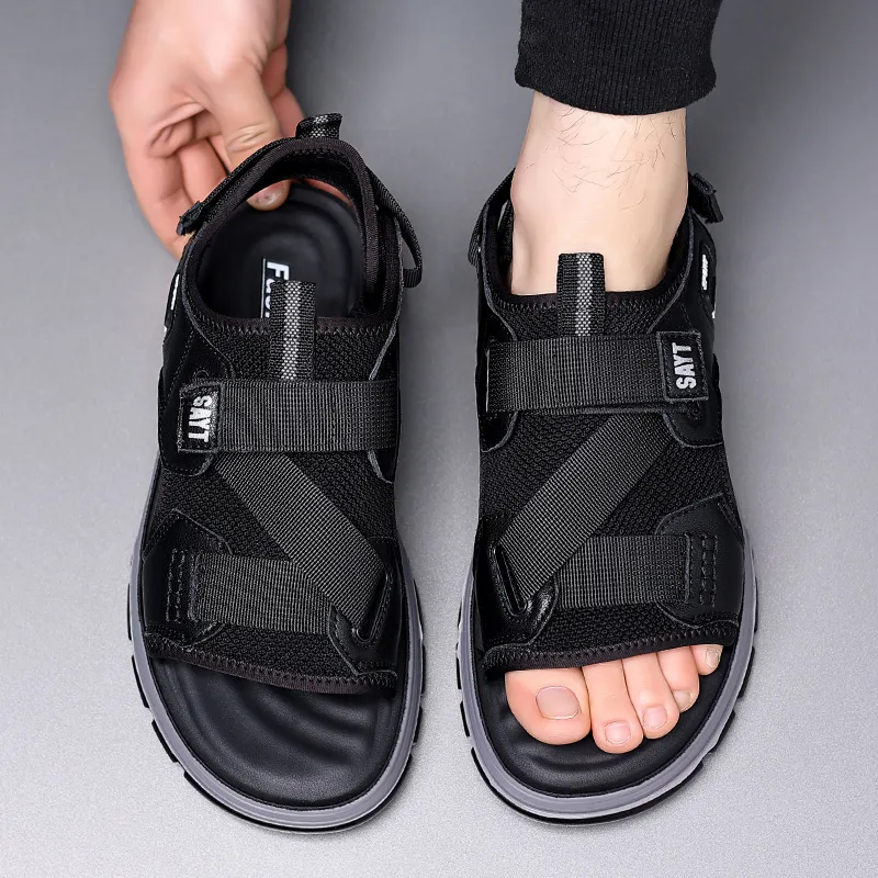 Bindu Beach Sandals Men Black-1