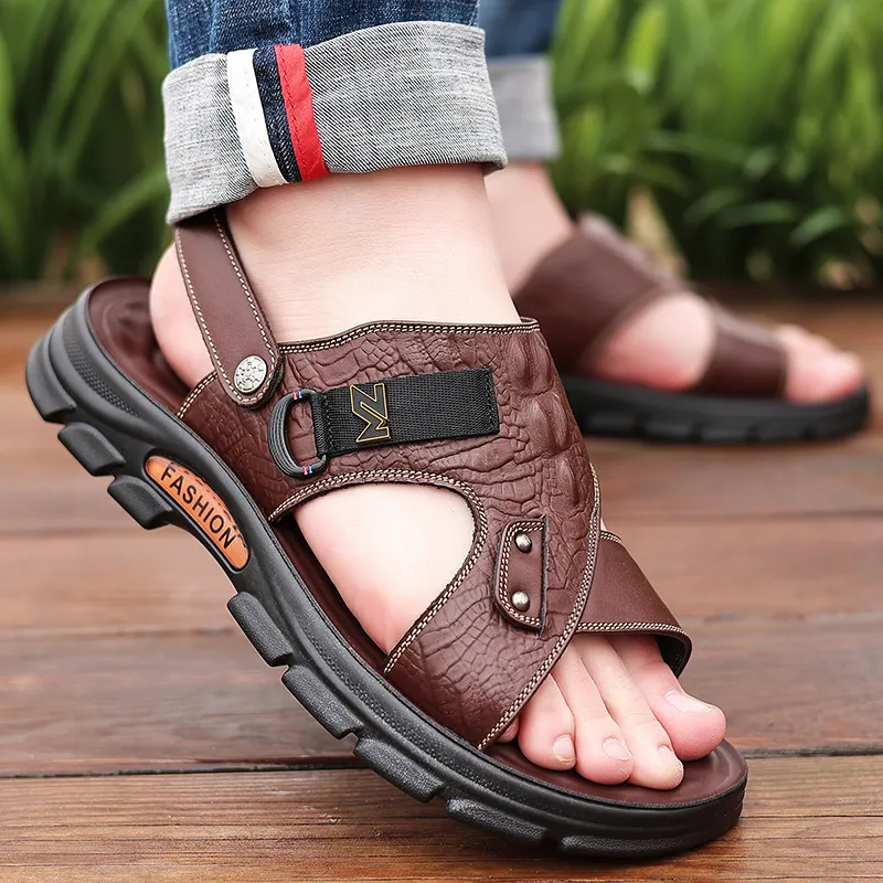 Bindu Beach Sandals Men Black/Brown-8