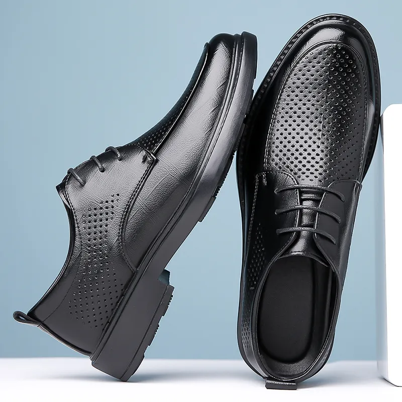 Bindu Dress Shoes Men Low Top Black/Brown-2