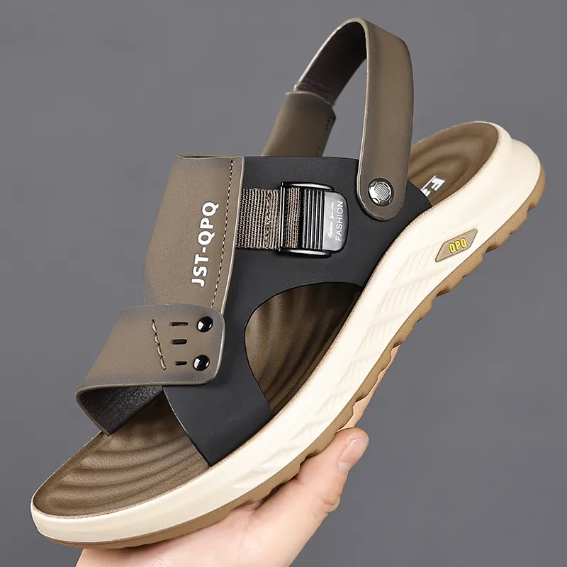 Bindu Beach Sandals Men Black/Gray-17