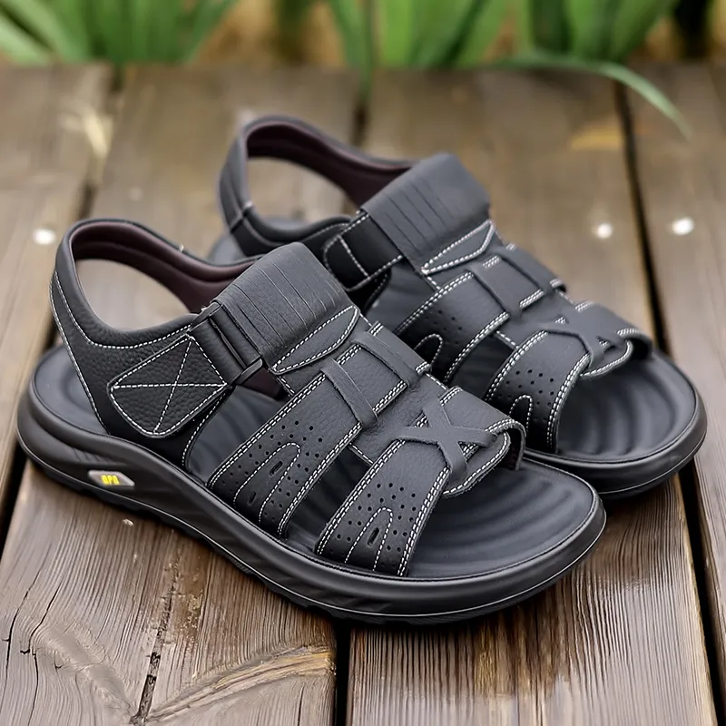 Bindu Beach Sandals Men Black/Brown-2