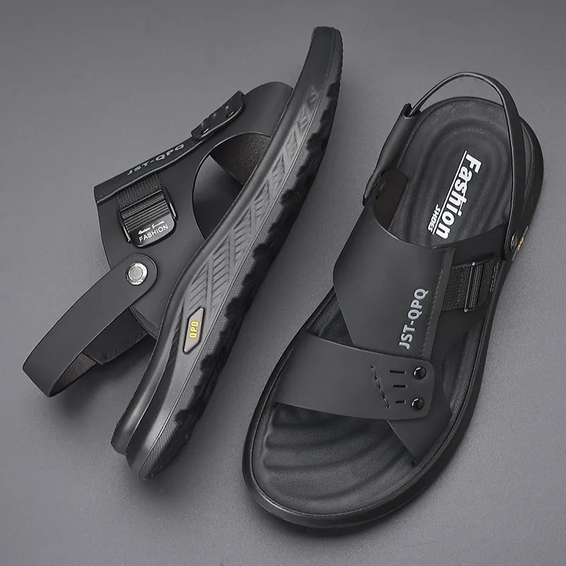 Bindu Beach Sandals Men Black/Gray-3