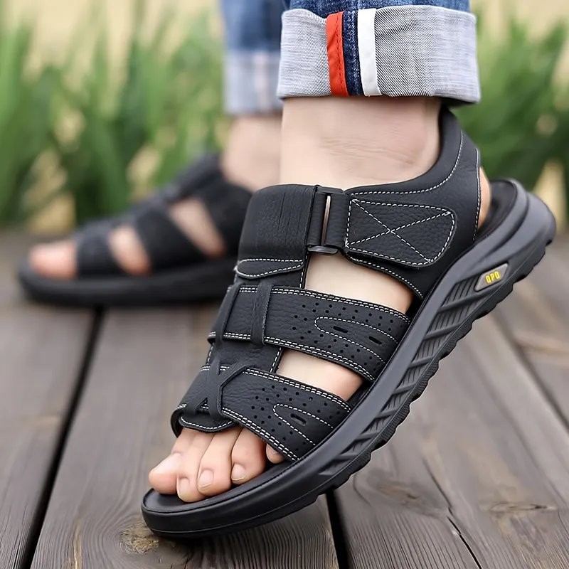 Bindu Beach Sandals Men Black/Brown-4