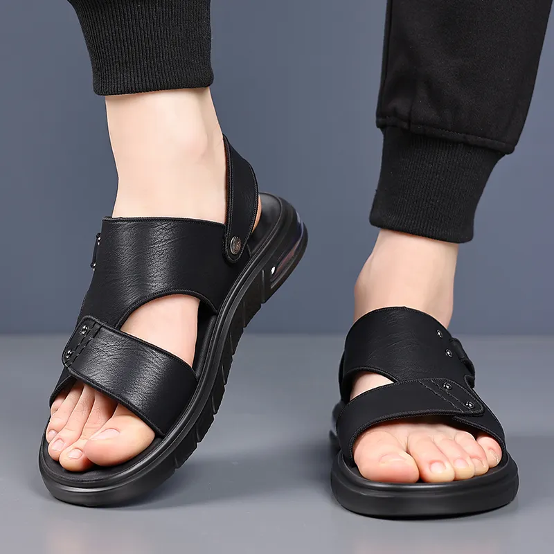 Bindu Beach Sandals Men Black/Gray-2