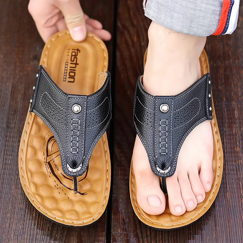 Bindu Slip Resistant Abrasion Resistant Flip Flops Men's-3