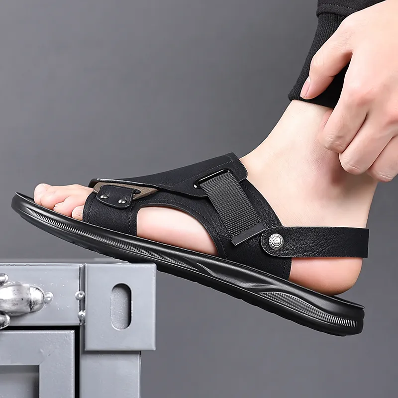 Bindu Beach Sandals Men Black/Gray-5
