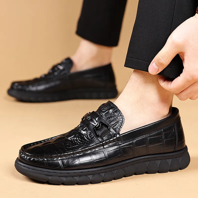Bindu Men's Casual Shoes Men Low Top Black/Brown-5