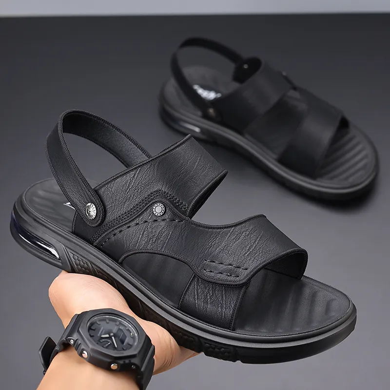 Bindu Beach Sandals Men Black/Gray-3