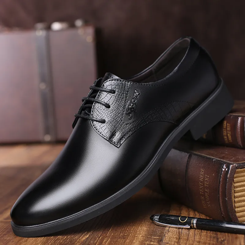 Bindu Dress Shoes Men Low Top Black-1