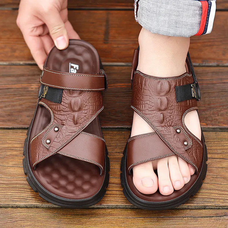 Bindu Beach Sandals Men Black/Brown-7