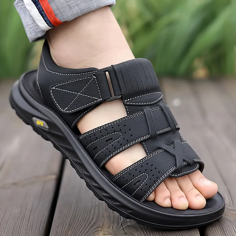 Bindu Beach Sandals Men Black/Brown-5