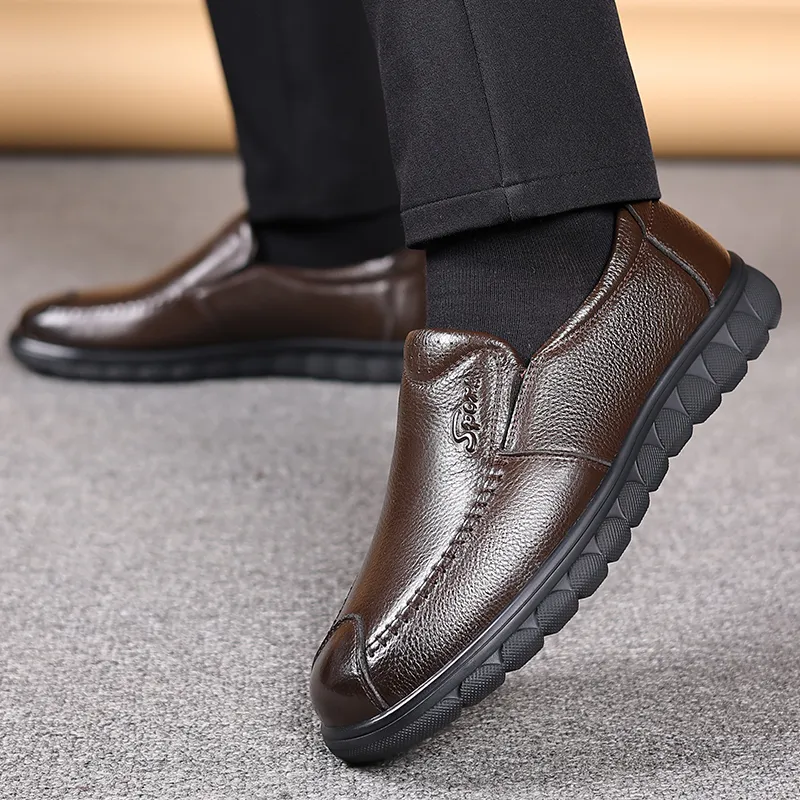 Bindu Men's Casual Shoes Men Low Top Black/Brown-6
