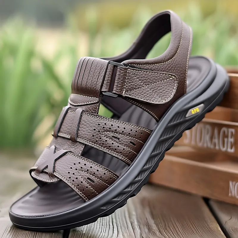 Bindu Beach Sandals Men Gray/Brown-10