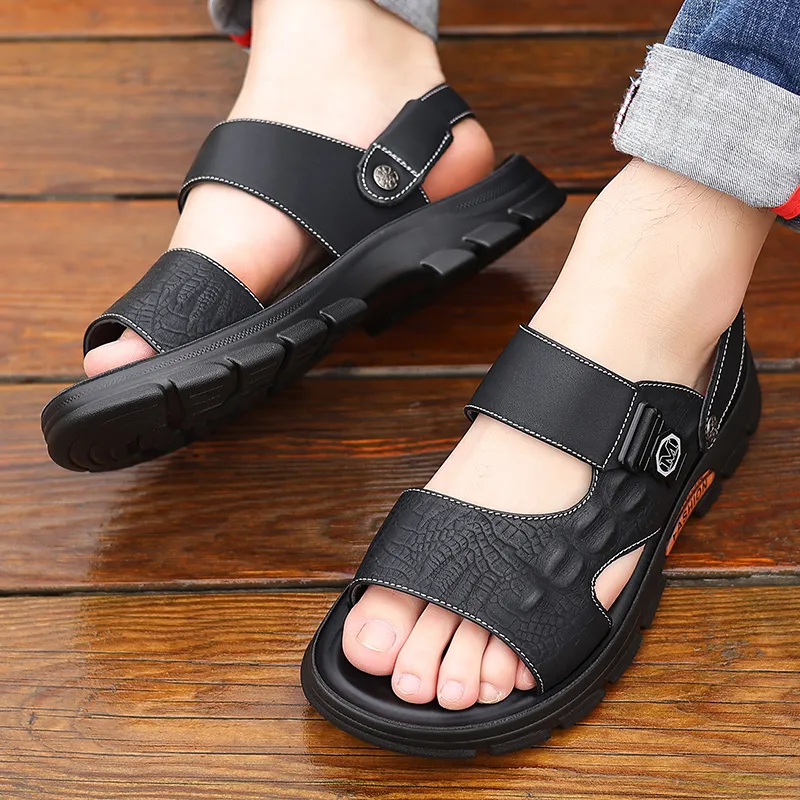 Bindu Beach Sandals Men Black/Brown-4