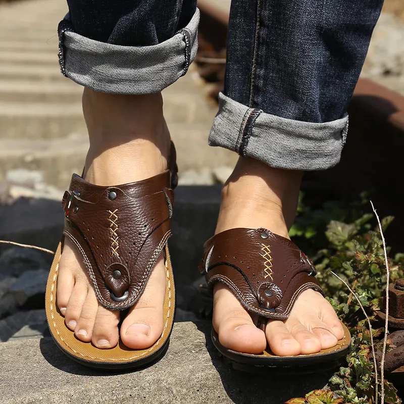 Bindu Cut Out Abrasion Resistant Slip Resistant Flip Flops Men's-4