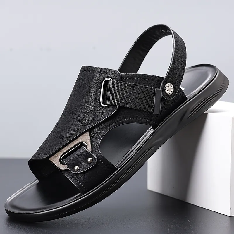 Bindu Beach Sandals Men Black/Gray-1