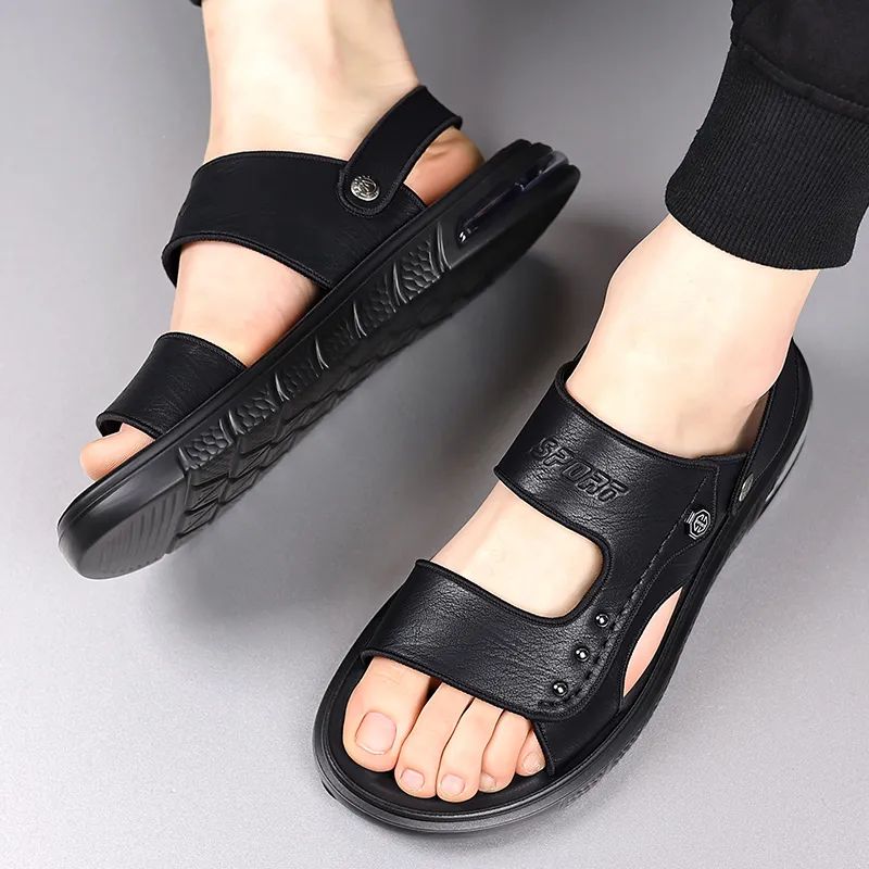 Bindu Beach Sandals Men Black/Gray-2