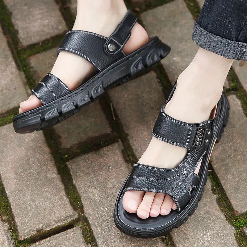 Bindu Beach Sandals Men Black/Brown-3