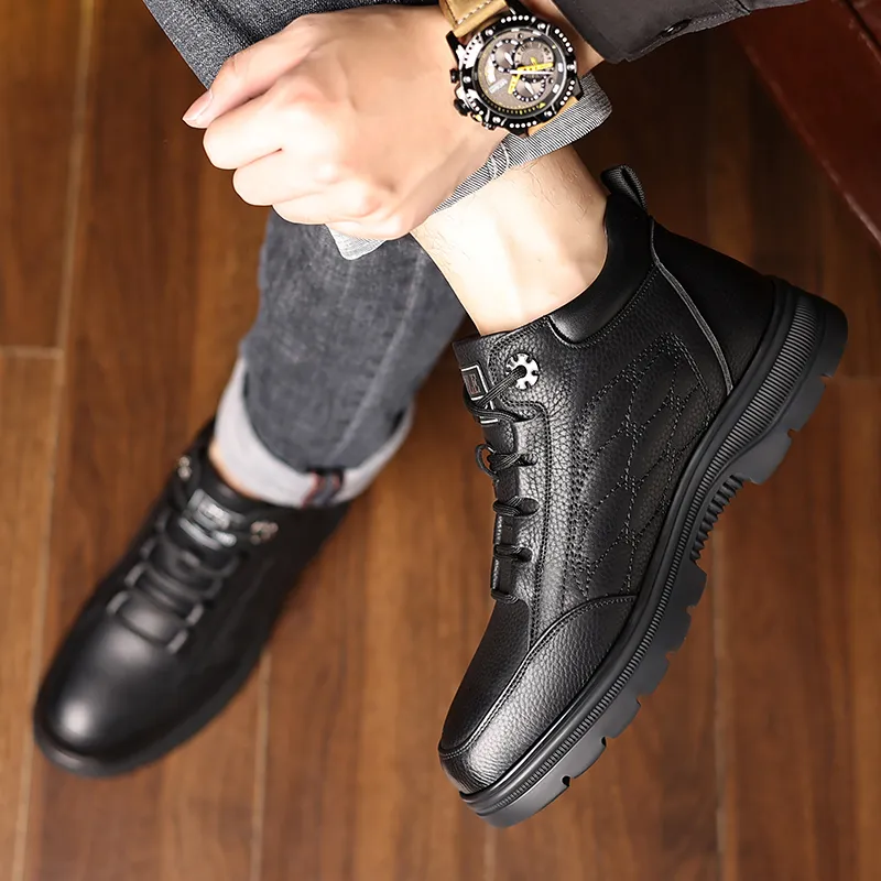 Bindu Mid Top Casual Shoes Men's Black-7