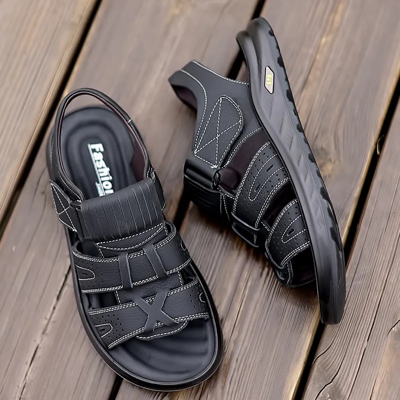 Bindu Beach Sandals Men Black/Brown-1