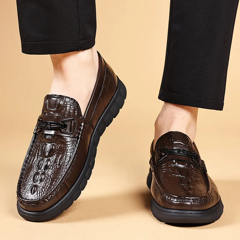 Bindu Men's Casual Shoes Men Low Top Black/Brown-8