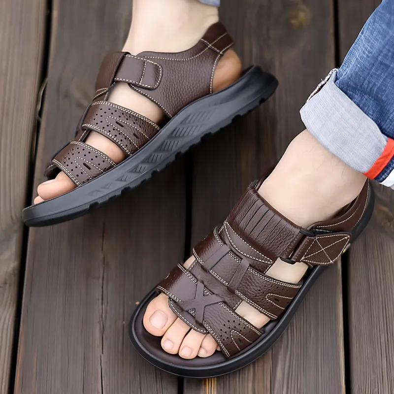 Bindu Beach Sandals Men Black/Brown-10