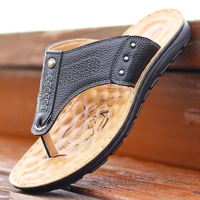 Bindu Slip Resistant Abrasion Resistant Flip Flops Men's-1