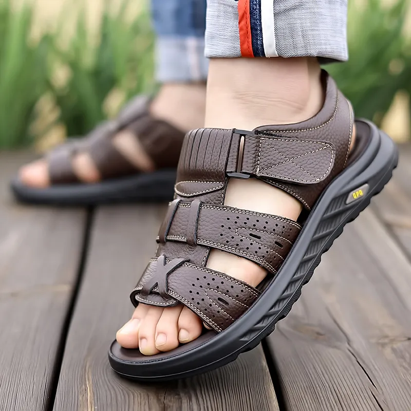 Bindu Beach Sandals Men Black/Brown-12