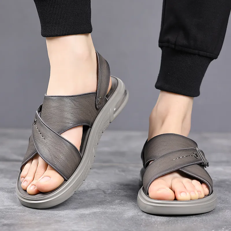 Bindu Beach Sandals Men Black/Gray-1