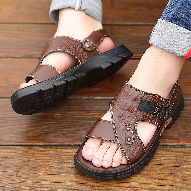 Bindu Beach Sandals Men Black/Brown-10